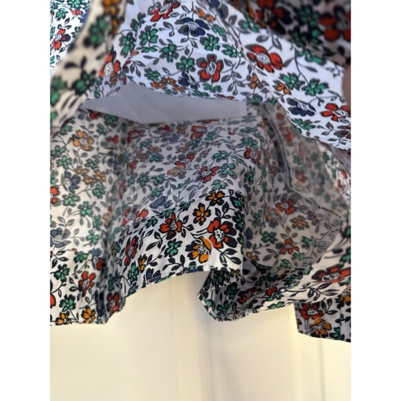 J.Crew Womens Shorts 4 White Flower Vacation Tie Waist Preppy Boho Pleated Retro - Picture 6 of 10